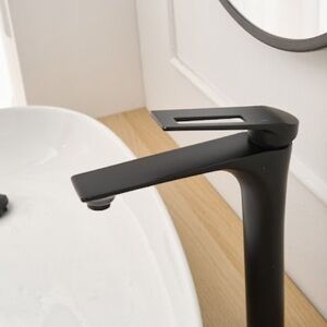 Matte Black Vessel 1-handle WaterSense High-arc Commercial/Residential